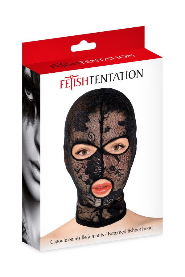Капюшон Fetish Tentation Patterned Fishnet Hood, ажурна сітка - Зображення 2