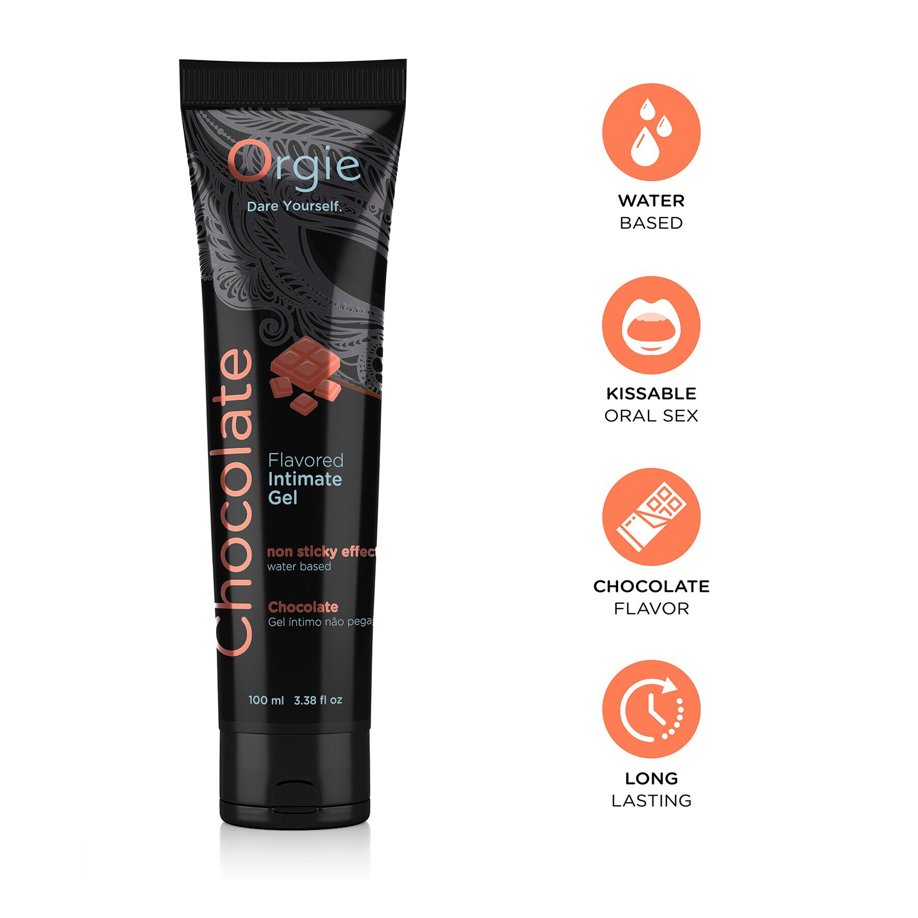 Лубрикант на водній основі Orgie Lube Tube Chocolate, 100 мл, зі смаком та ароматом шоколаду - Зображення 3