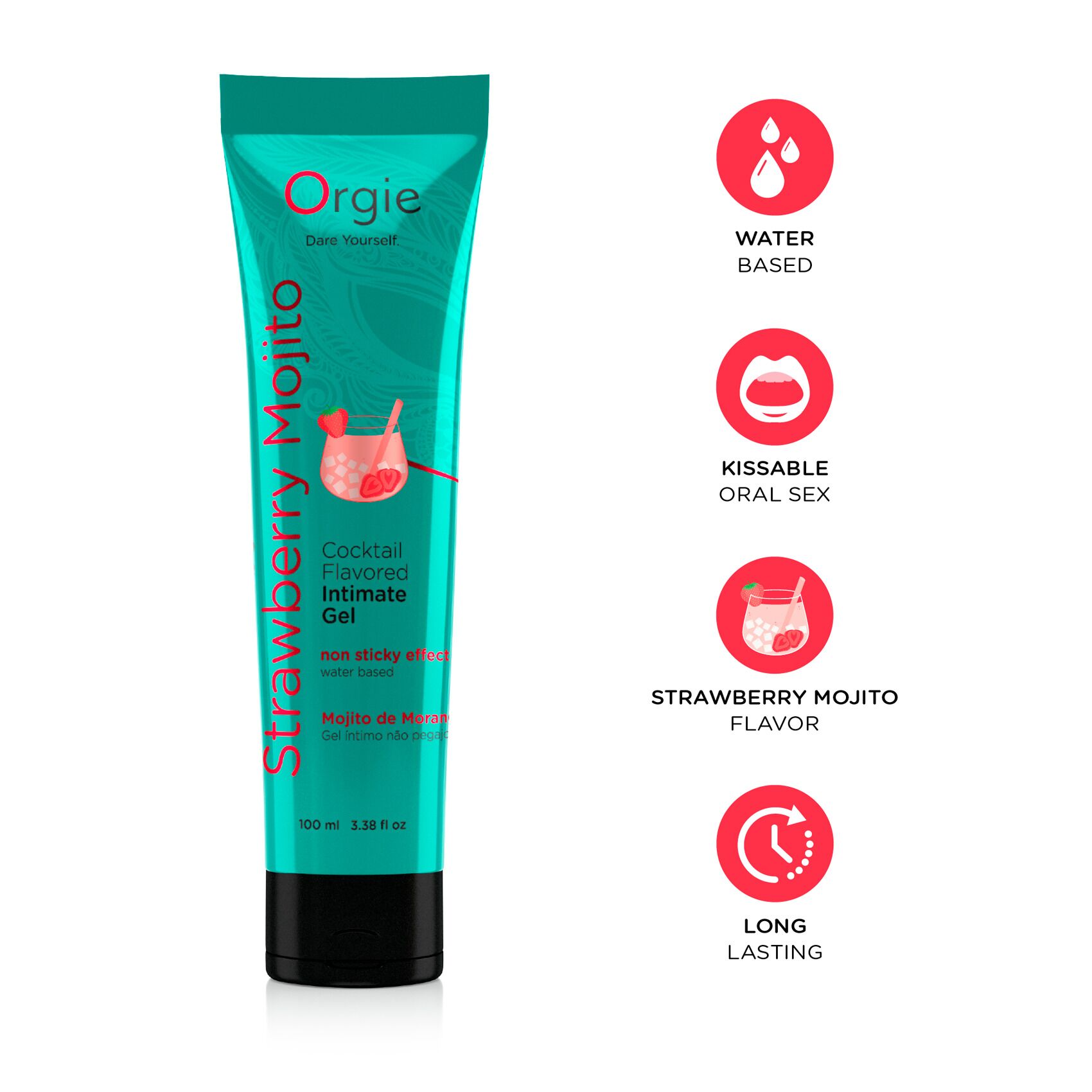 Лубрикант на водній основі Orgie Lube Tube Strawberry Mojito, 100 мл - Зображення 3