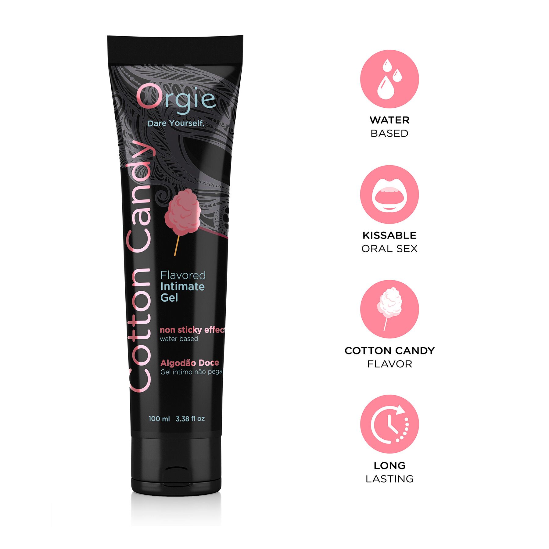 Лубрикант на водній основі Orgie Lube Tube Cotton Candy, 100 мл, зі смаком та ароматом солодкої вати - Зображення 3