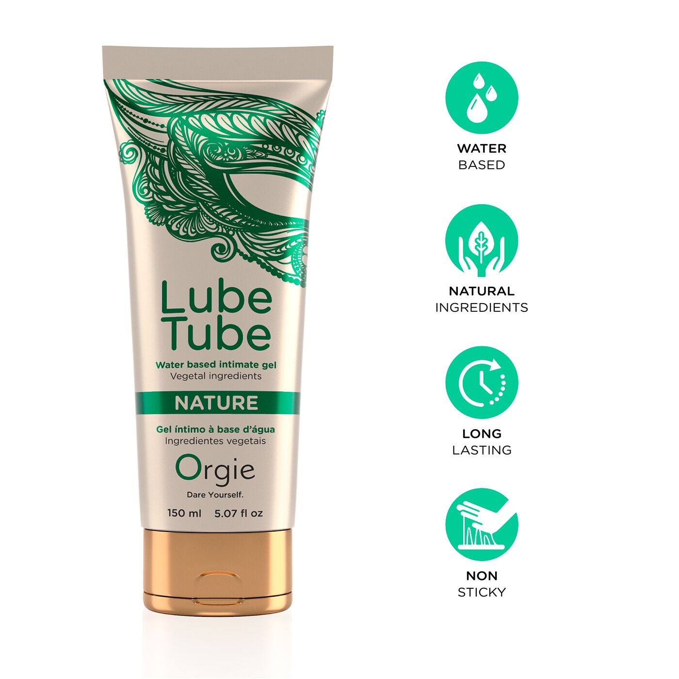 Лубрикант на водній основі Orgie Lube Tube Nature, 150 мл, натуральний склад, зволожує, заспокоює - Зображення 3