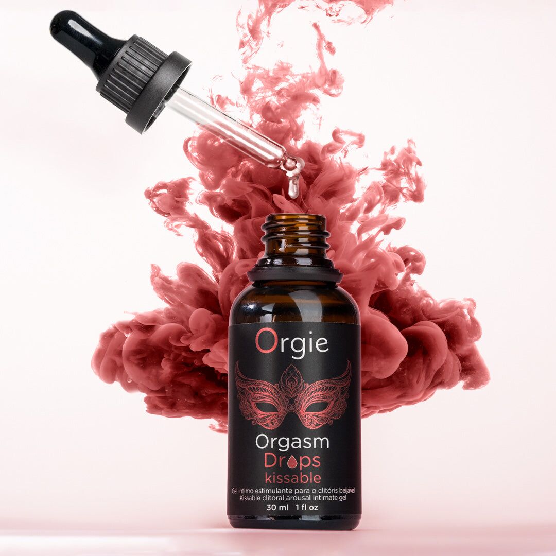 Збуджувальні краплі для клітора Orgie Orgasm Drops Kissable, 30 мл, тепло-холод, смак яблука - Зображення 4