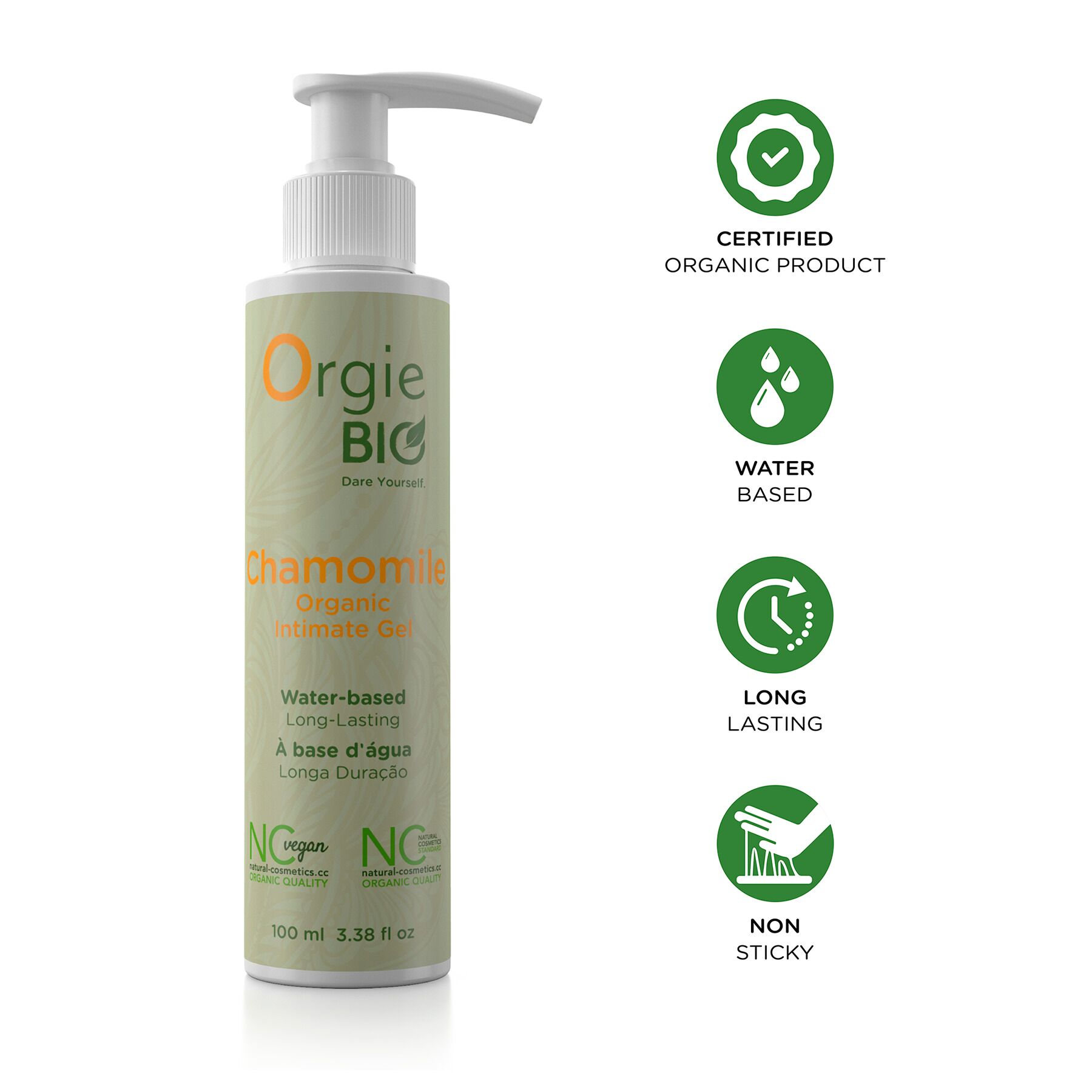 Лубрикант на водній основі Orgie – Bio Chamomile Organic Intimate Gel (100 мл), екстракт ромашки - Зображення 3