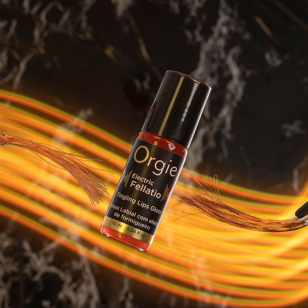 Блиск для губ з ефектом вібрації Orgie Electric Fellatio Lips Gloss, 10 мл, смак фруктового асорті - Зображення 4