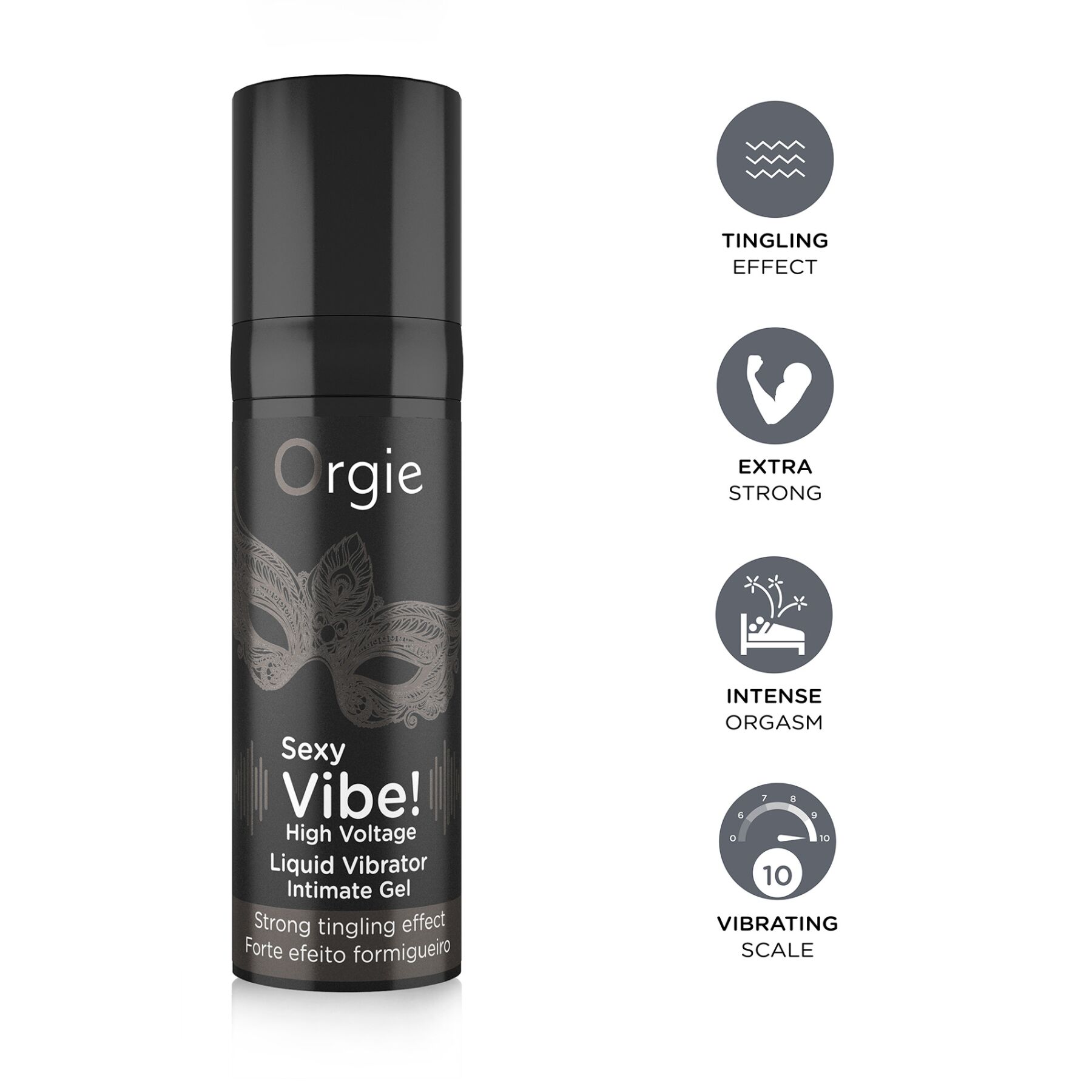 Рідкий вібратор Orgie Sexy Vibe! High Voltage, 15 мл, ефект мурашок + дуже потужна вібрація - Зображення 3