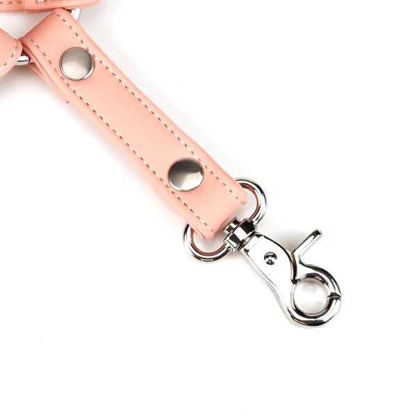Хрестовина для фіксації Liebe Seele Dark Candy Pink Hogtie, з кільцем, 4 карабіни - Зображення 4