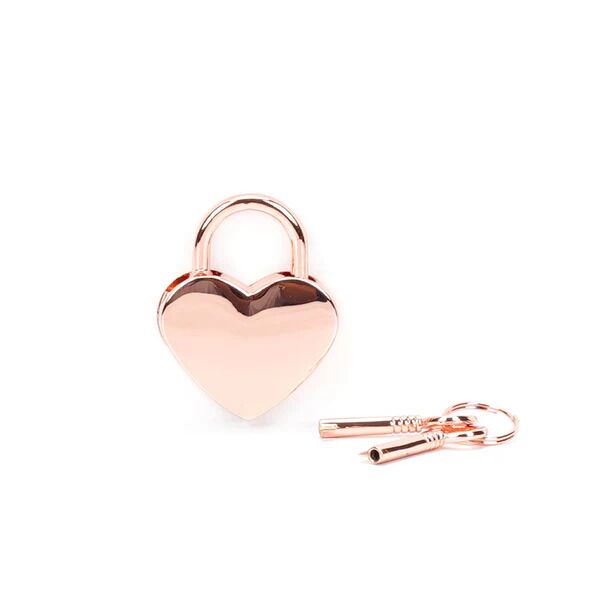Замочок-сердечко Liebe Seele Heart Shape Padlock Rose Gold (2 шт), універсальний - Зображення 2