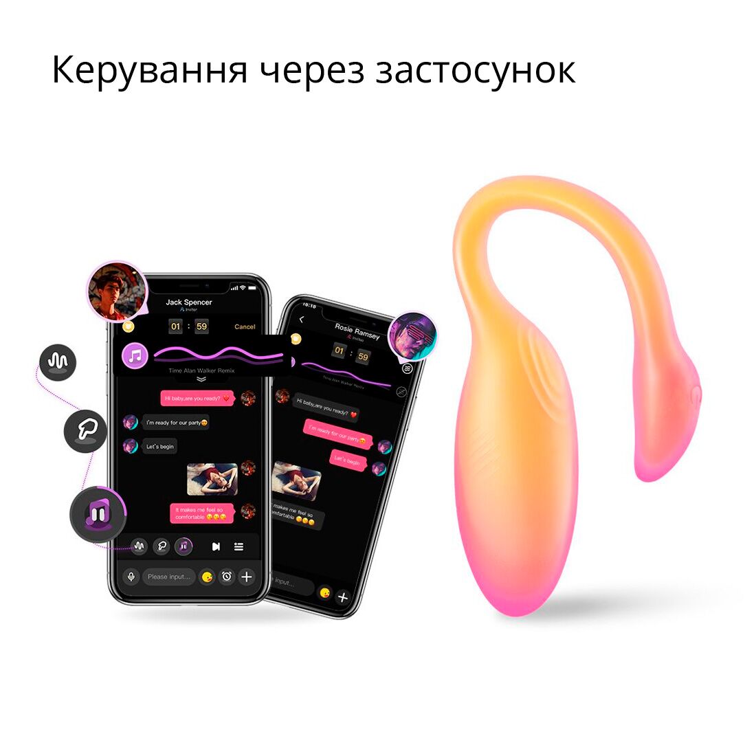 Смарт-віброяйце Magic Motion Flamingo Max Orange 2 в 1: віброяйце та тренажер Кегеля, 10 режимів - Зображення 2