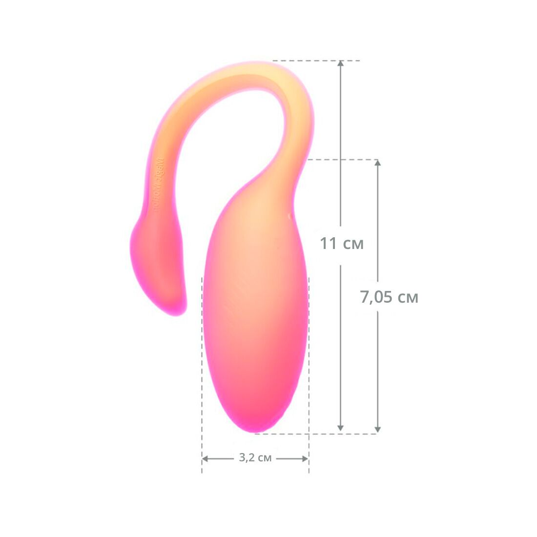 Смарт-віброяйце Magic Motion Flamingo Max Orange 2 в 1: віброяйце та тренажер Кегеля, 10 режимів - Зображення 3