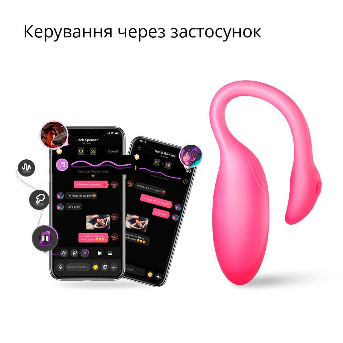 Смарт-віброяйце Magic Motion Flamingo Max Pink 2 в 1: віброяйце та тренажер Кегеля, 10 режимів - Зображення 2
