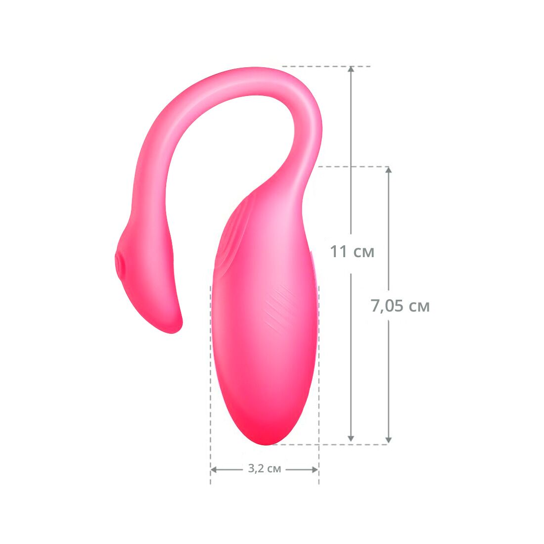 Смарт-віброяйце Magic Motion Flamingo Max Pink 2 в 1: віброяйце та тренажер Кегеля, 10 режимів - Зображення 3