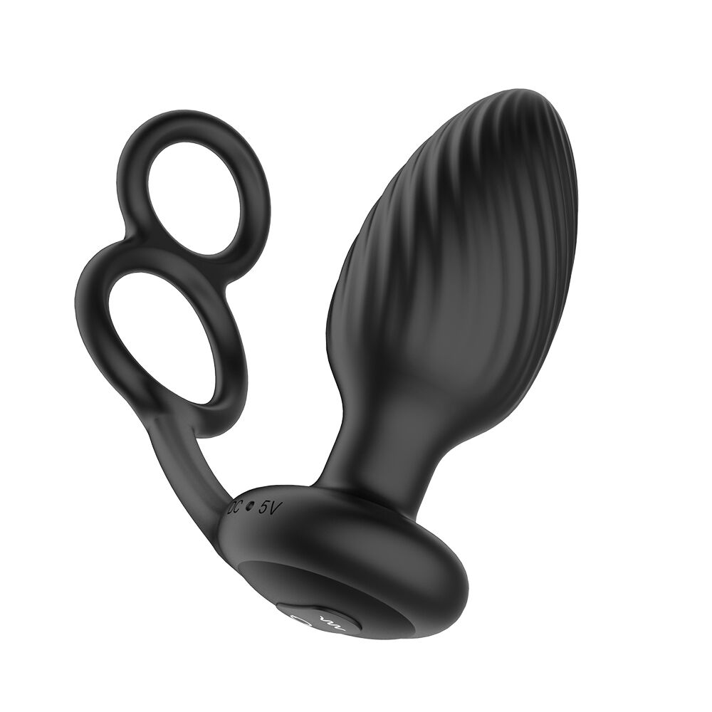 Анальна вібропробка Nexus Tornado Cock and Ball Ring обертання+вібрація, ерекційне кільце, пульт - Зображення 2