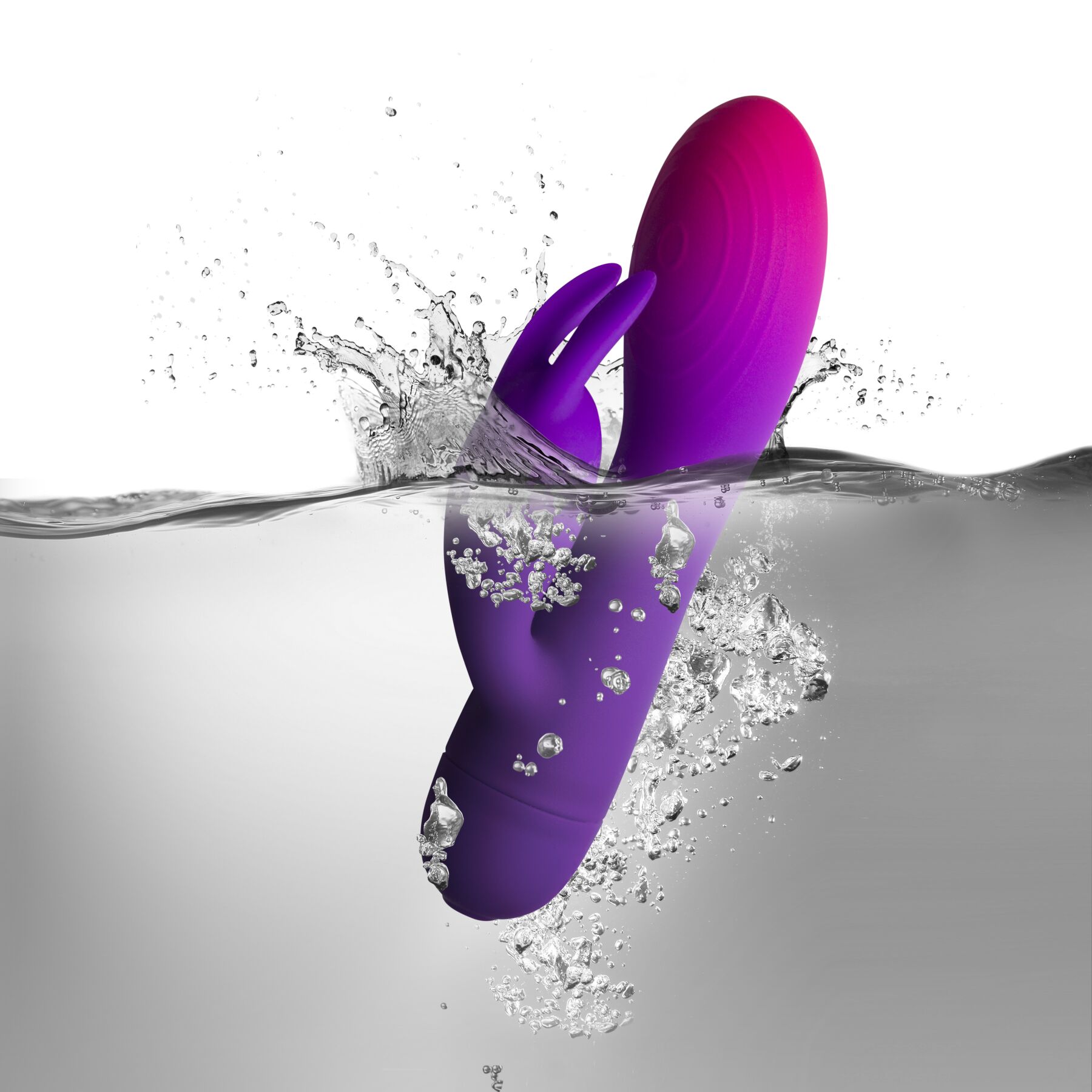 Вібратор-кролик Rocks Off Glo Girl – Rabbit, 2 мотори, 10 режимів, на батарейках - Зображення 4