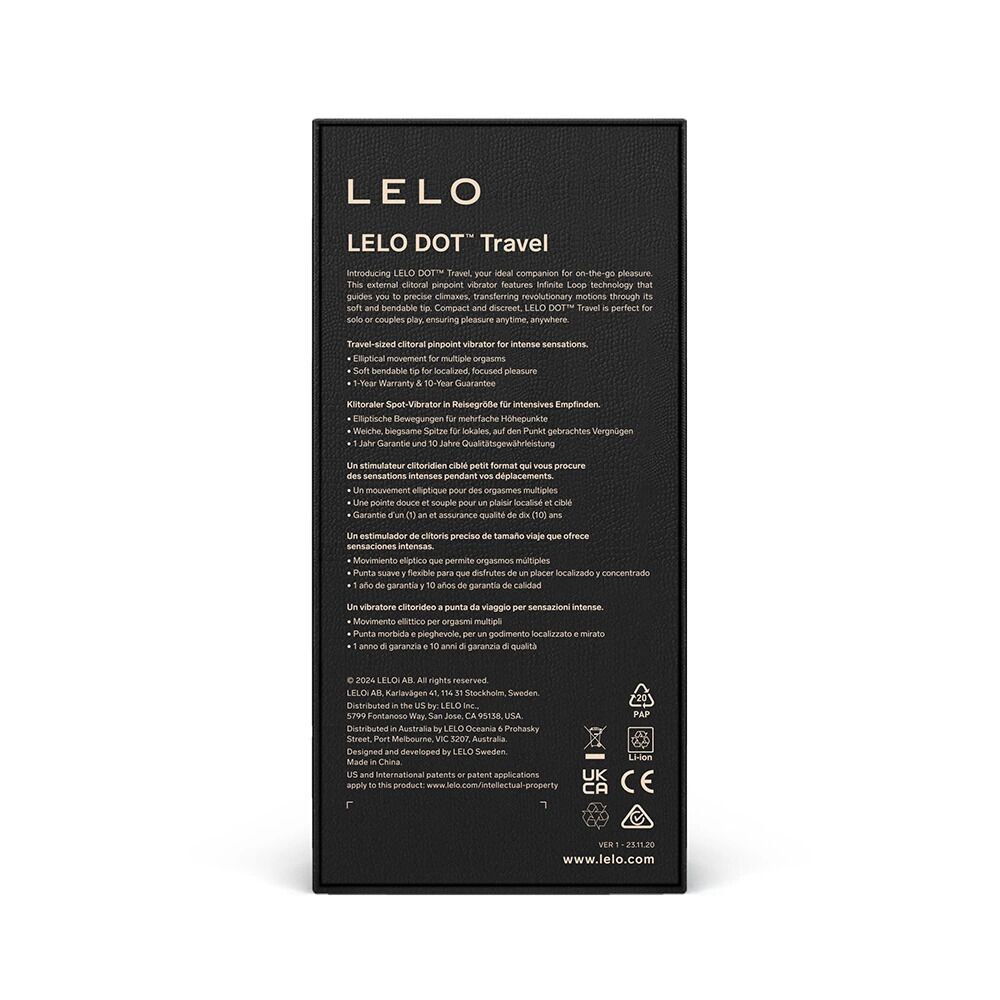 Кліторальний вібратор LELO DOT Travel Pink, точкова стимуляція, 8 режимів - Зображення 4