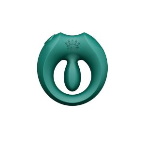 Ерекційне смарт-віброкільце Zalo Apis Turquoise Green, до 4 годин роботи, зарядний кейс