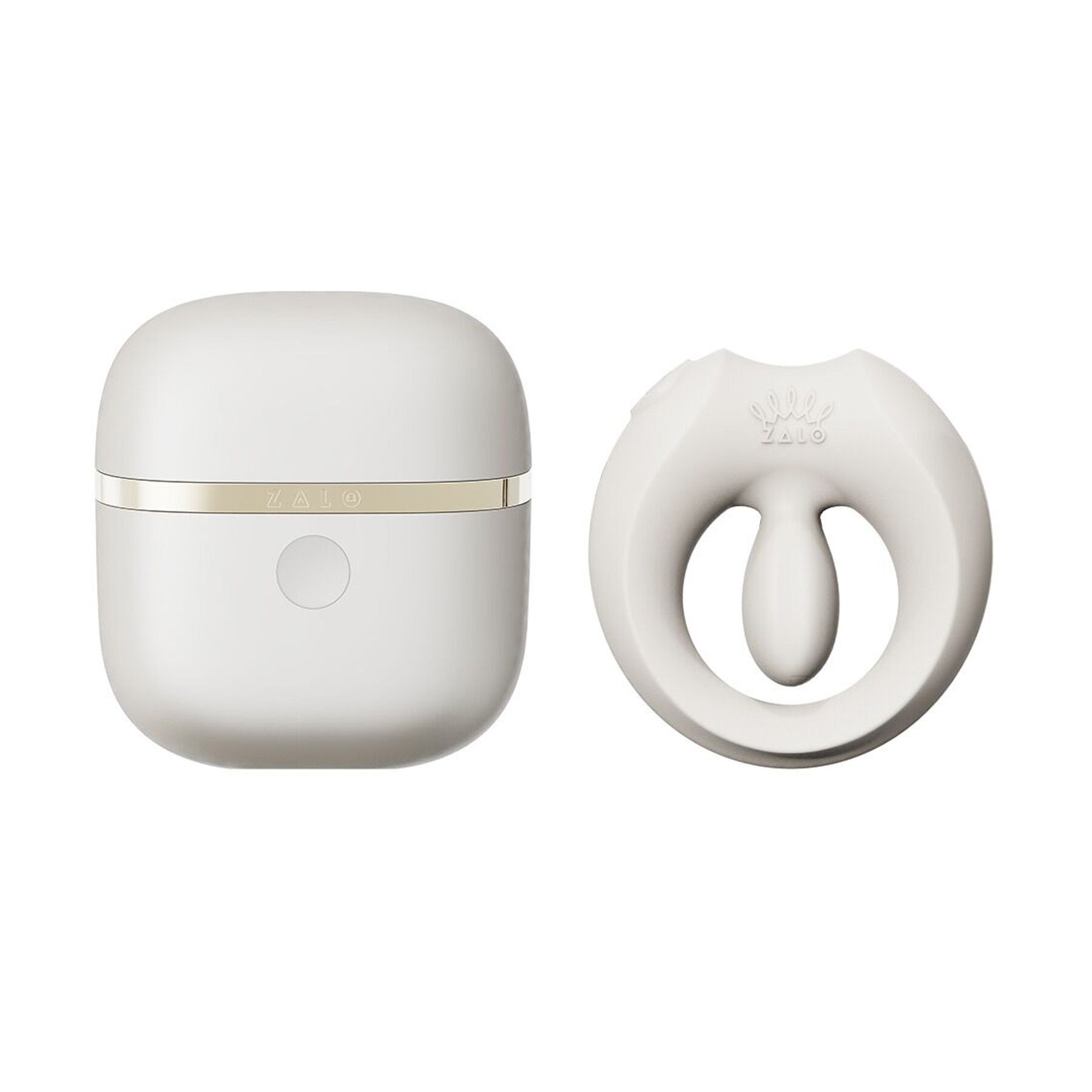 Ерекційне смарт-віброкільце Zalo Apis Ivory White, до 4 годин роботи, зарядний кейс - Зображення 2