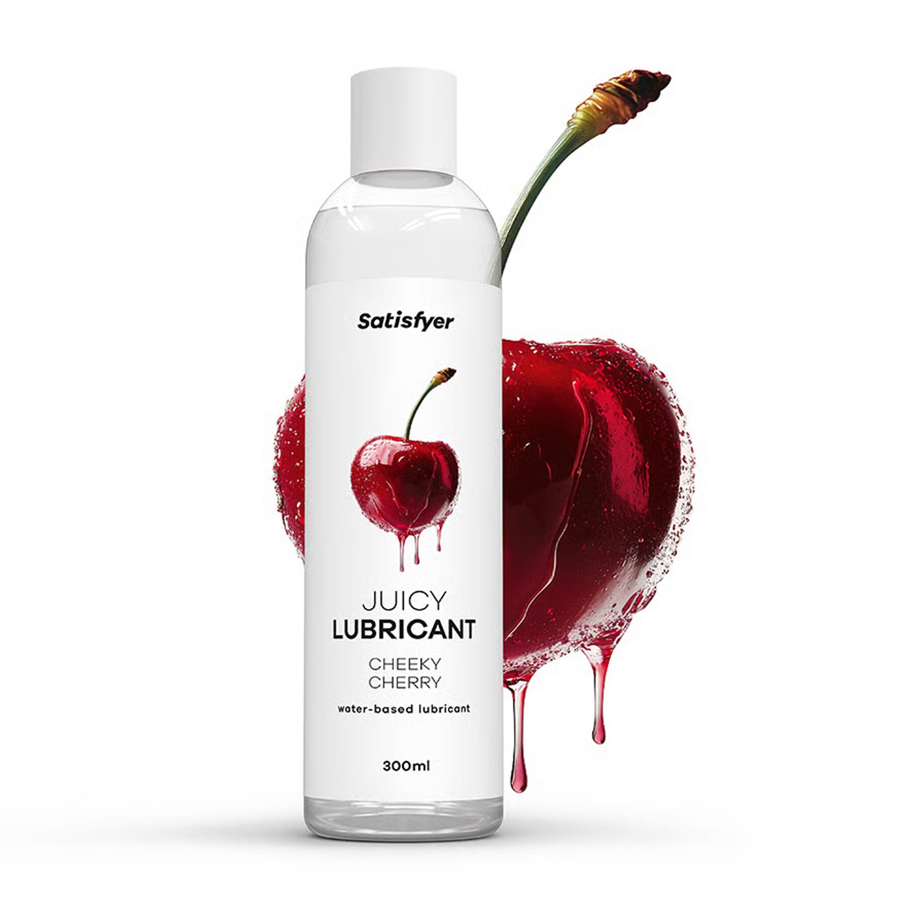 Лубрикант на водній основі Satisfyer Juicy Lubricant Cheeky Cherry water based 300 мл - Зображення 2