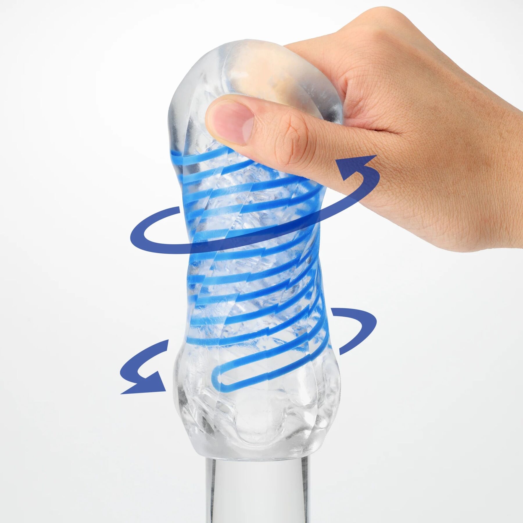 Мастурбатор Tenga Spinner DX 02 Bumps, з пружною стимулювальною спіраллю всередині, середній вплив - Зображення 3