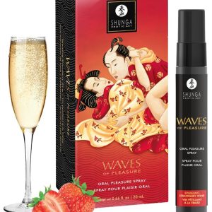Спрей для посилення слиновиділення Shunga Waves of Pleasure Strawberry Sparkling Wine