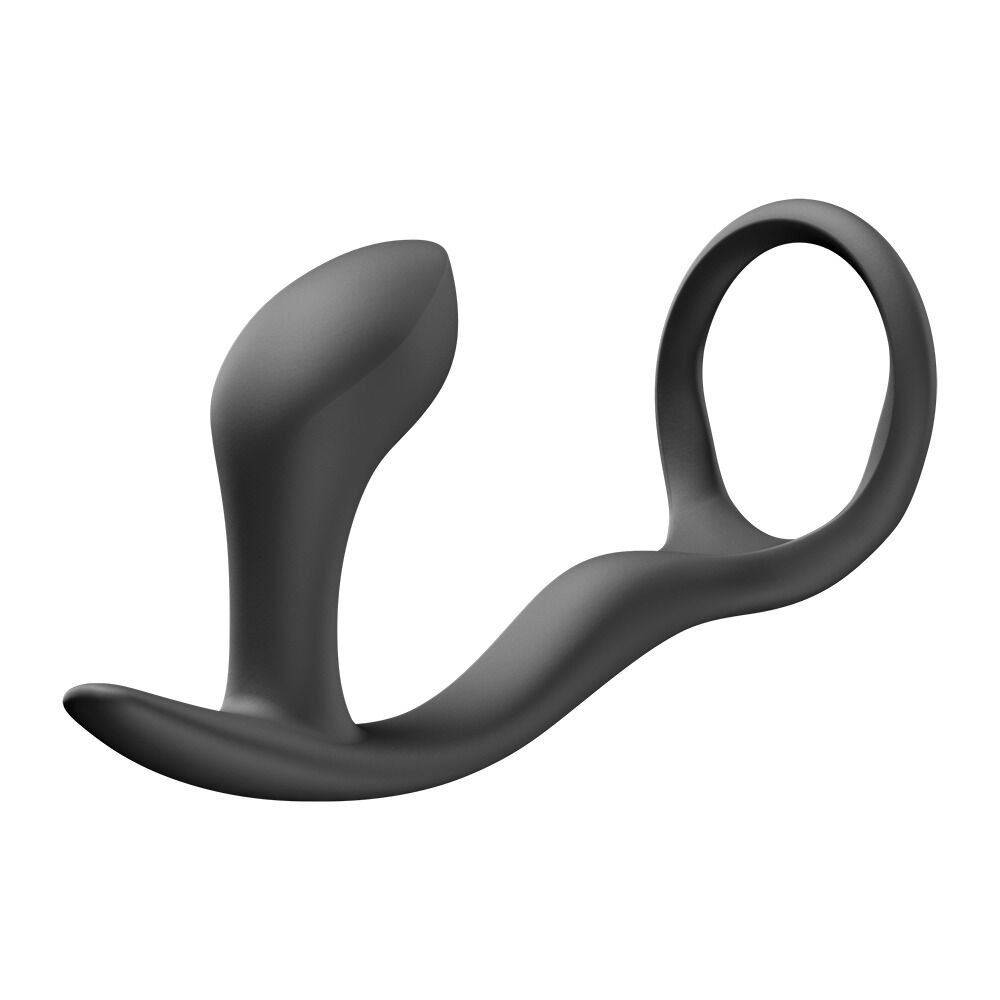 Анальна пробка з ерекційним кільцем Fun Factory BOOTIE RING Black - Зображення 3