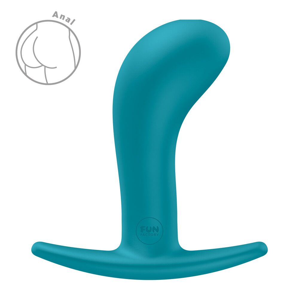 Анальна пробка Fun Factory BOOTIE L Aquamarine, діаметр 3,8 см, тонкий обмежувач - Зображення 2