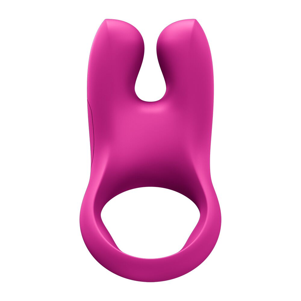 Ерекційне віброкільце з подвійною стимуляцією клітора Fun Factory NŌS CLASSIC Magenta, 2 мотори - Зображення 3