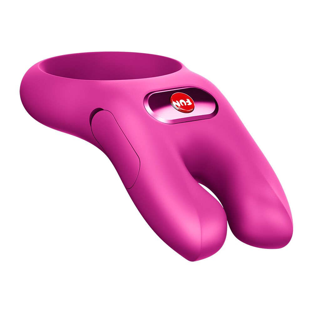 Ерекційне віброкільце з подвійною стимуляцією клітора Fun Factory NŌS CLASSIC Magenta, 2 мотори - Зображення 2