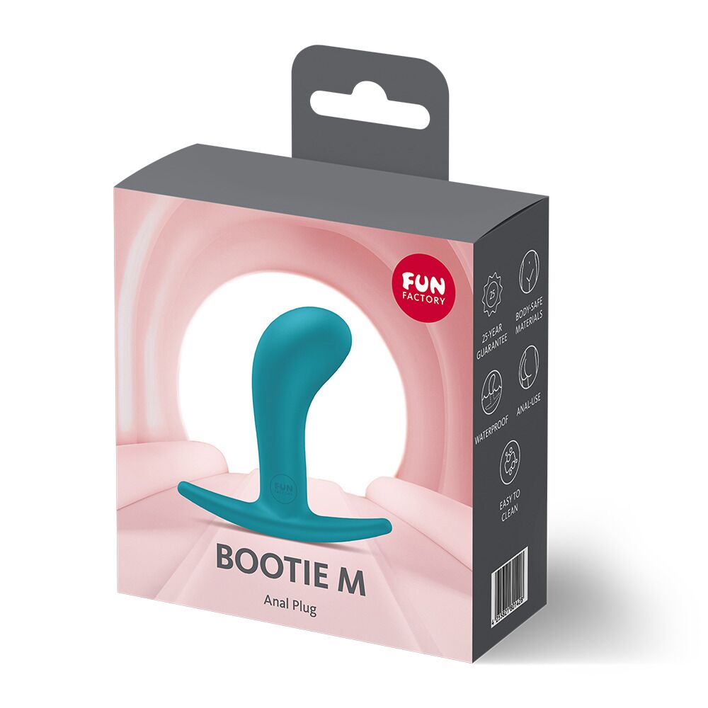 Анальна пробка Fun Factory BOOTIE M Aquamarine, діаметр 3,3 см, тонкий обмежувач - Зображення 4