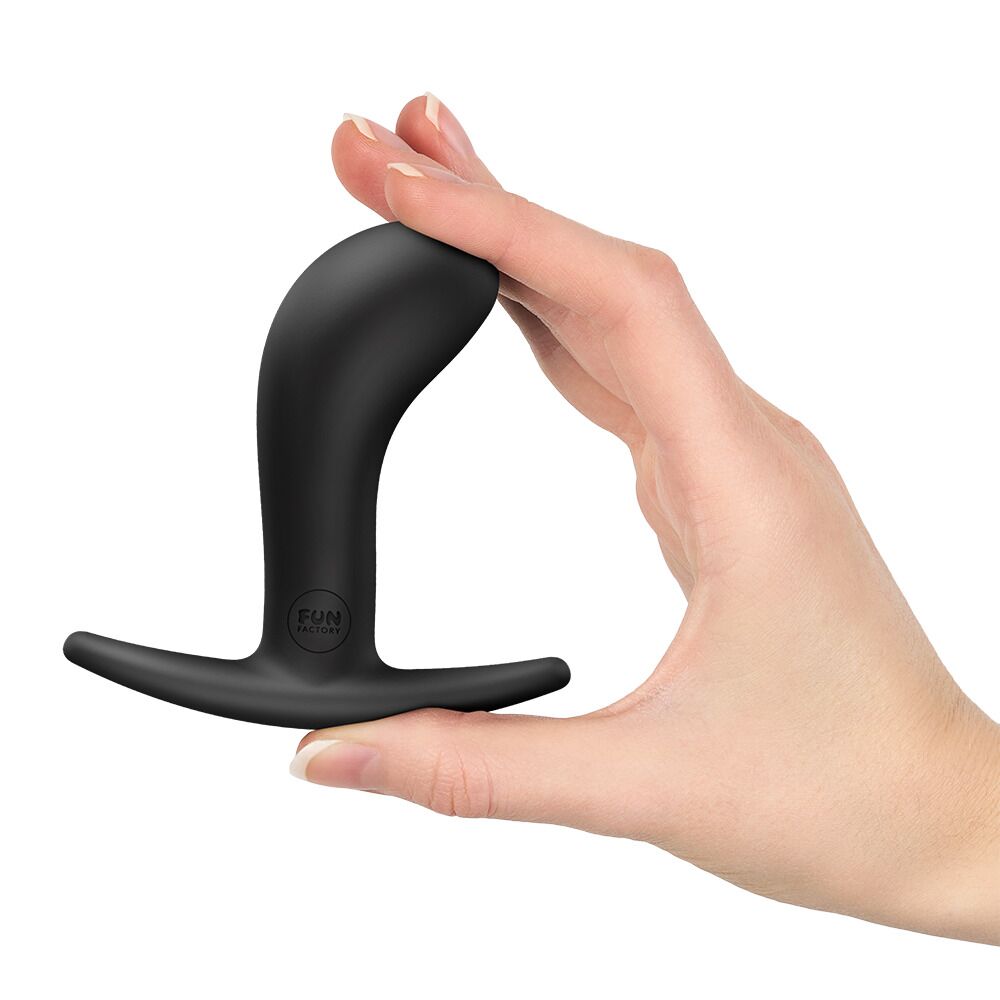 Анальна пробка Fun Factory BOOTIE M Black, діаметр 3,3 см, тонкий обмежувач - Зображення 2