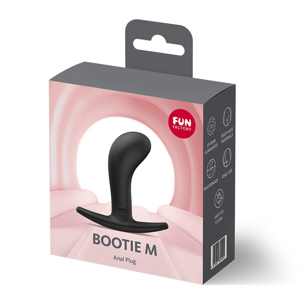 Анальна пробка Fun Factory BOOTIE M Black, діаметр 3,3 см, тонкий обмежувач - Зображення 4