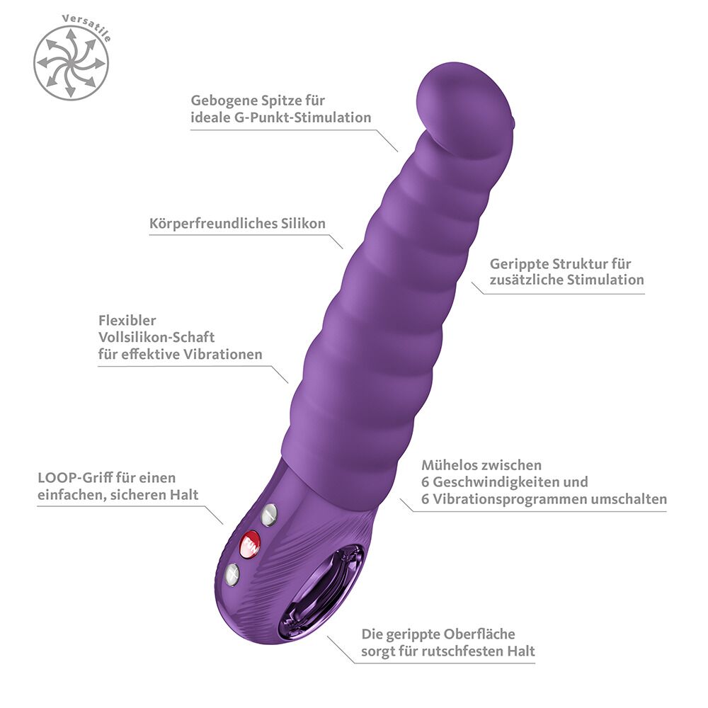 Вібратор точки G Fun Factory PATCHY PAUL Dark Violet, гнучкий, 12 режимів - Зображення 3