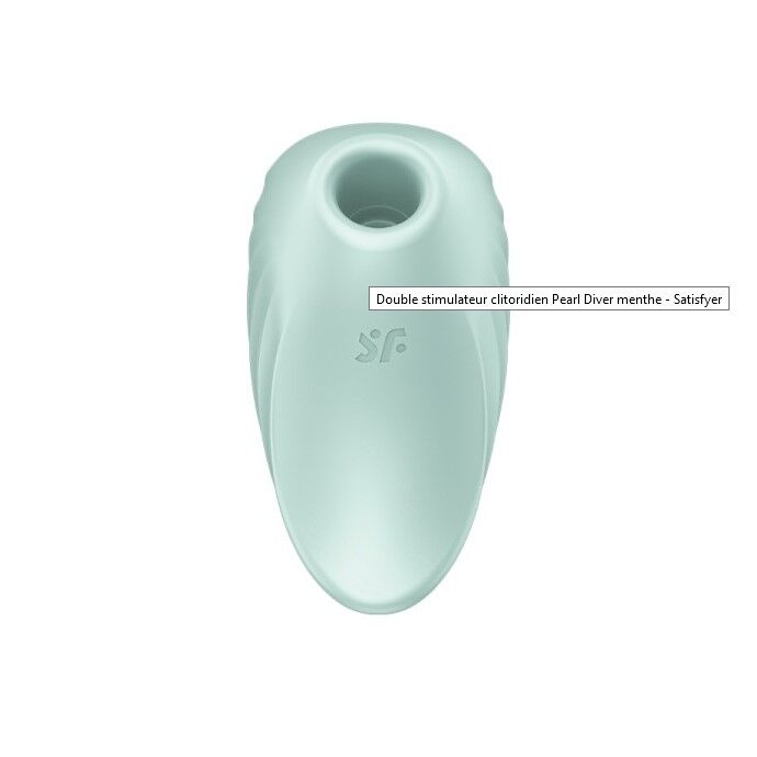 Вакуумний кліторальний стимулятор із вібрацією Satisfyer Pearl Diver Mint - Зображення 3