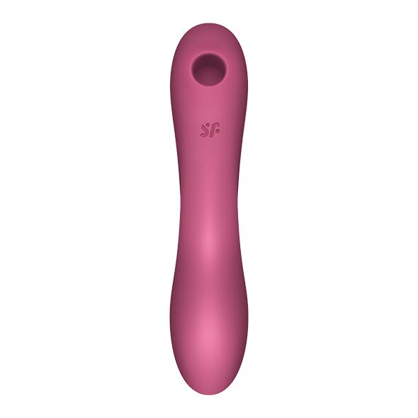Вакуумний стимулятор із вібрацією Satisfyer Curvy Trinity 3 Red - Зображення 3