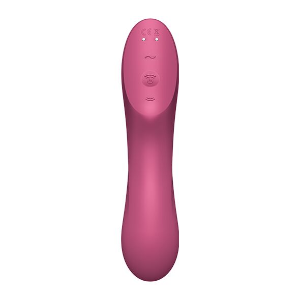 Вакуумний стимулятор із вібрацією Satisfyer Curvy Trinity 3 Red - Зображення 4