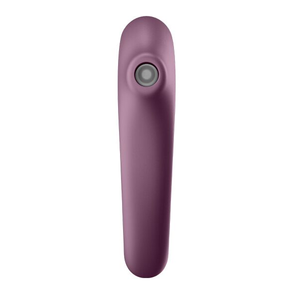Вакуумний стимулятор з вібрацією Satisfyer Dual Kiss Wine Red - Зображення 2