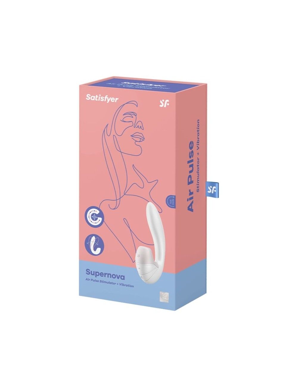 Вакуумний вібратор Satisfyer Supernova White, 2 положення стовбура - Зображення 3